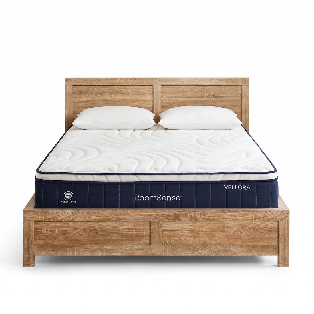 RoomSense Double 30cm Latex Mattress Medium Firm Bundle, Pine Bed Frame-Furniture > Bedroom > Beds &amp; Bed Frames-PEROZ Accessories
