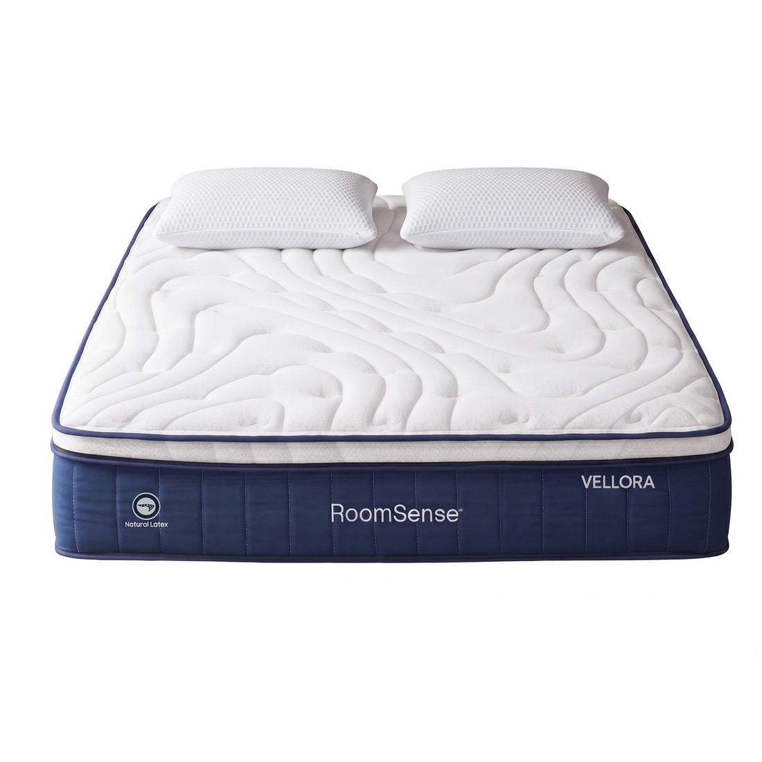 RoomSense Queen 30cm Medium Firm Latex Mattress, 2 Gel Cooling Pillows-Furniture > Mattresses > Queen Mattress-PEROZ Accessories