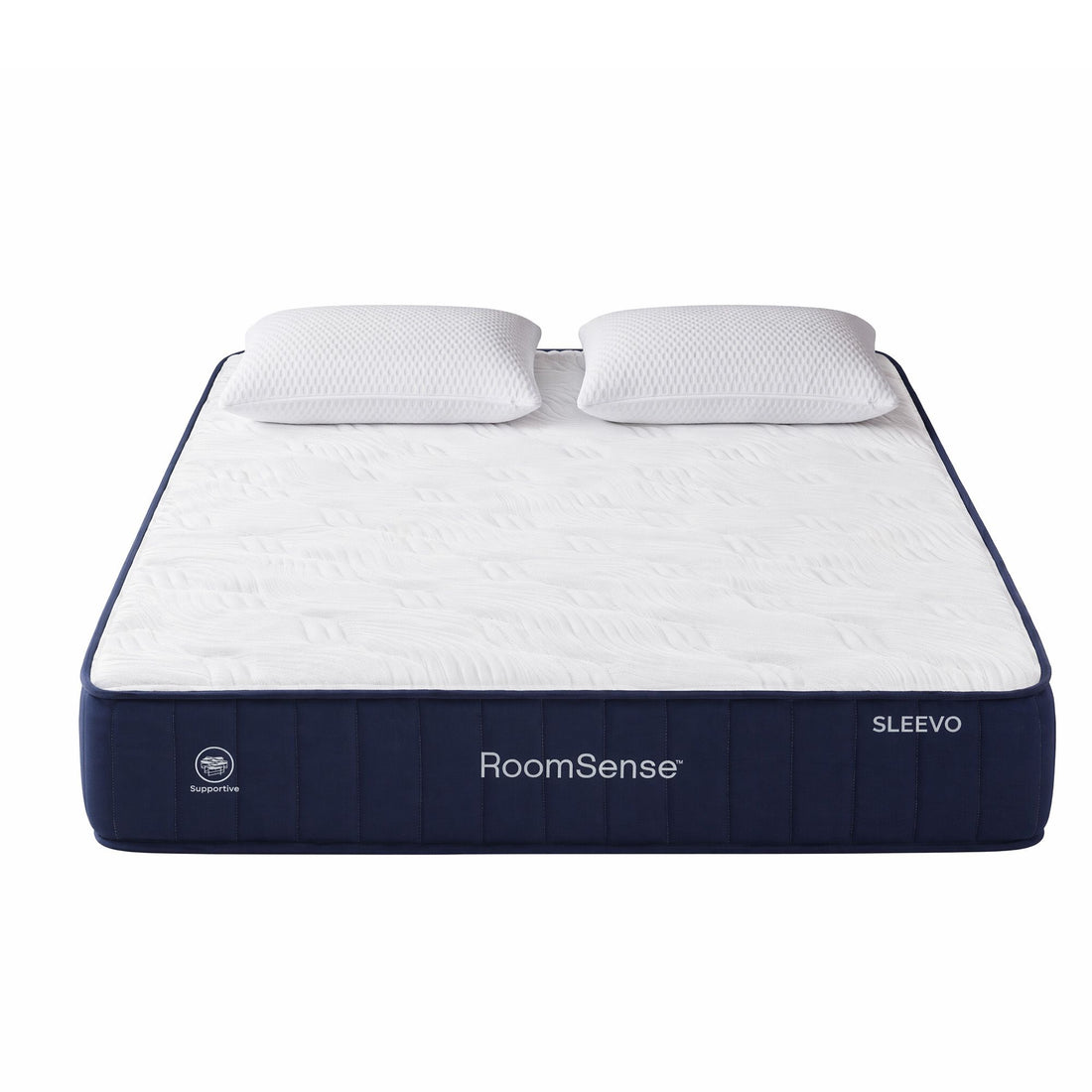 RoomSense Queen 30cm Medium Firm Latex Mattress Bundle with 2 Pillows-Furniture > Mattresses > Queen Mattress-PEROZ Accessories