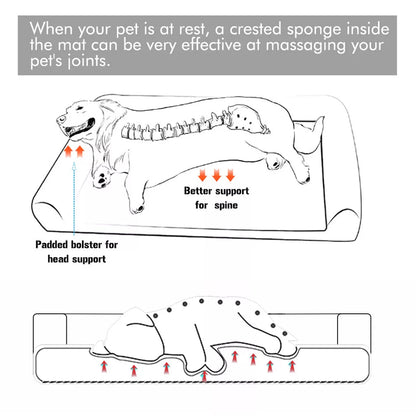 XL Size PawfectFriend Orthopedic Dog Bed 3-Side Comfort Bolster Padded Calming Mattress Bed with Removable Cover-Pet Care > Dog Supplies > Dog Beds-PEROZ Accessories