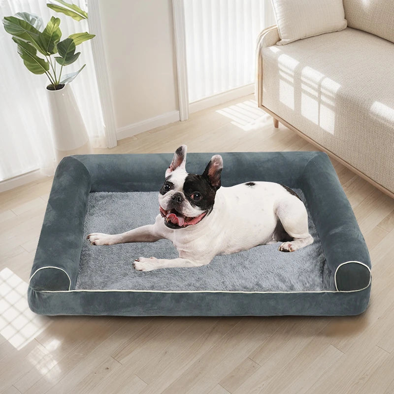 XL Size PawfectFriend Orthopedic Dog Bed 3-Side Comfort Bolster Padded Calming Mattress Bed with Removable Cover-Pet Care > Dog Supplies > Dog Beds-PEROZ Accessories