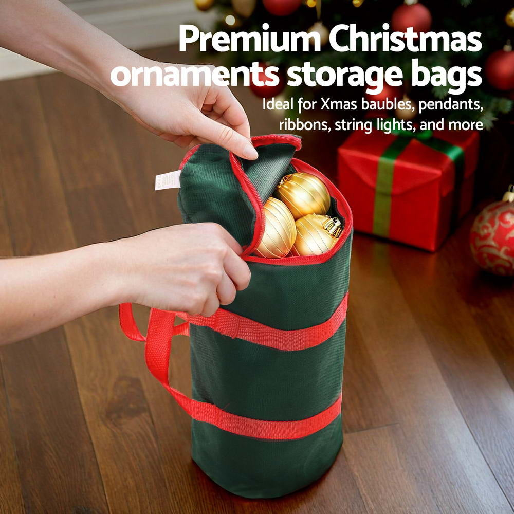 Jingle Jollys Christmas Baubles Storage Bag Xmas Ornaments Bag Container Green-Home &amp; Garden > Storage > Clothing &amp; Wardrobe Storage-PEROZ Accessories