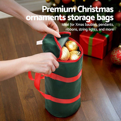 Jingle Jollys Christmas Baubles Storage Bag Xmas Ornaments Bag Container Green-Home &amp; Garden > Storage > Clothing &amp; Wardrobe Storage-PEROZ Accessories