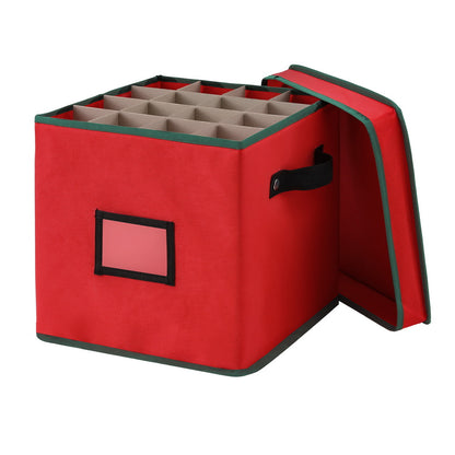 Jingle Jollys Christmas Baubles Storage Box 64 Dividers Xmas Ornaments Container-Occasions &gt; Christmas &gt; Christmas Decorations-PEROZ Accessories