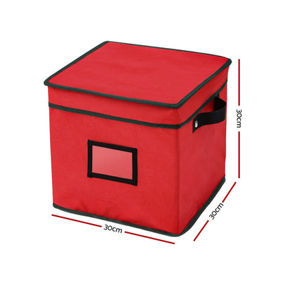 Jingle Jollys Christmas Baubles Storage Box 64 Dividers Xmas Ornaments Container-Occasions &gt; Christmas &gt; Christmas Decorations-PEROZ Accessories
