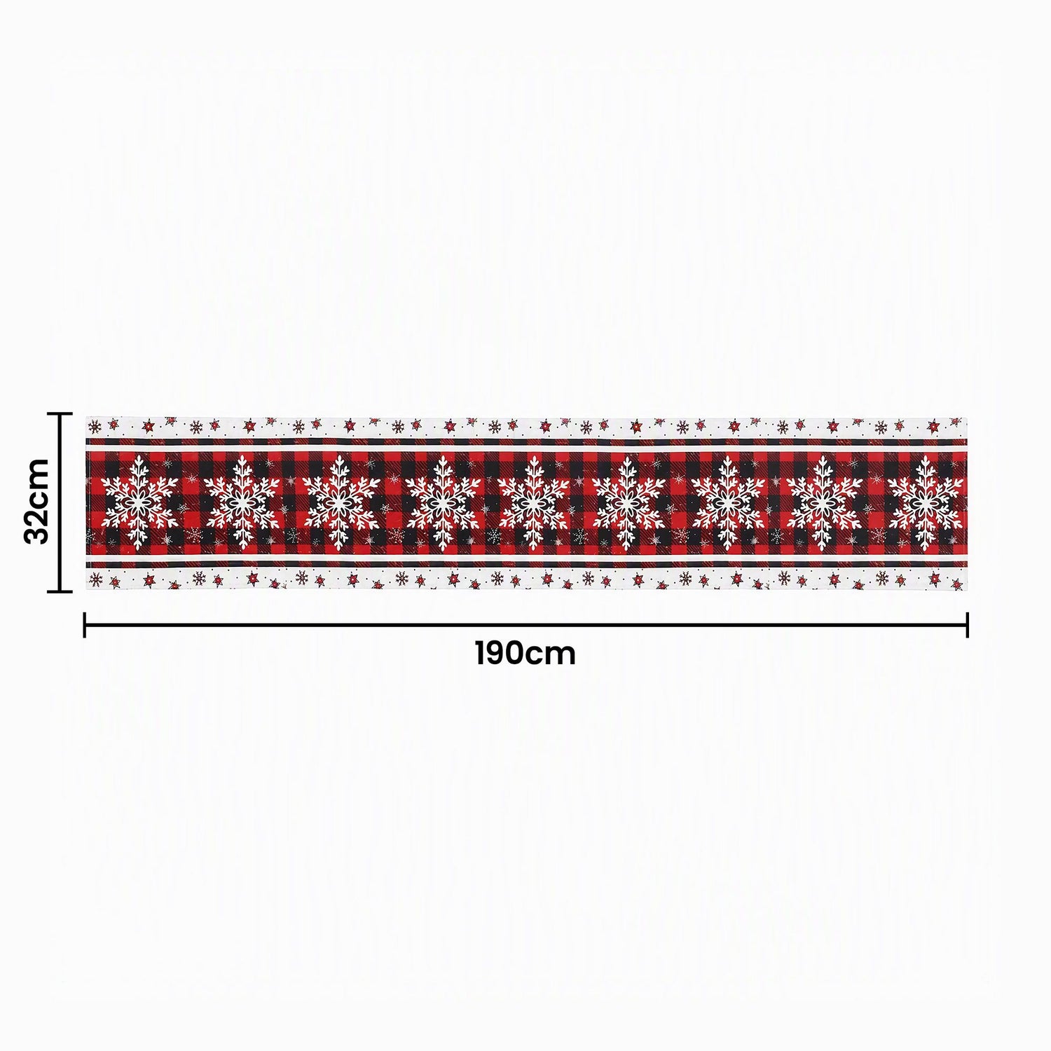 Jingle Jollys Christmas Table Runner Snowflake 190x32CM Dining Party Decor Linen