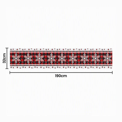 Jingle Jollys Christmas Table Runner Snowflake 190x32CM Dining Party Decor Linen