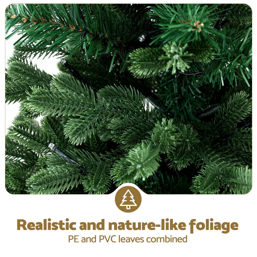 Jingle Jollys Christmas Tree 1.2M LED Potted Xmas Tree Party Decor 8 Light Modes-Occasions &gt; Christmas &gt; Christmas Trees-PEROZ Accessories