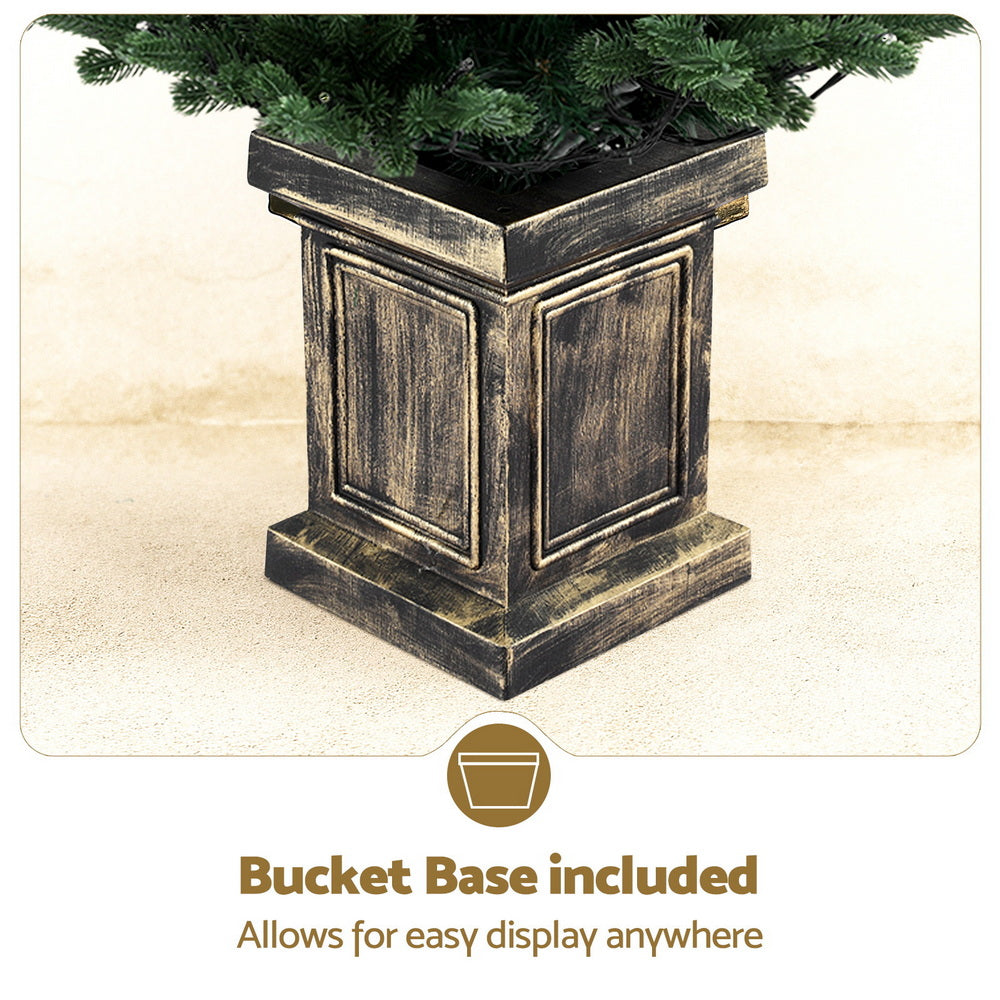 Jingle Jollys Christmas Tree 1.2M LED Potted Xmas Tree Party Decor 8 Light Modes-Occasions &gt; Christmas &gt; Christmas Trees-PEROZ Accessories