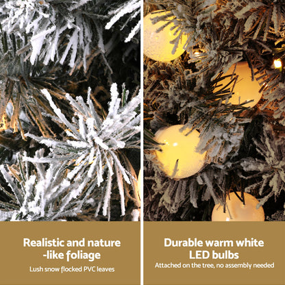 Jingle Jollys Christmas Tree 1.2M Potted Snowy Xmas Tree-Occasions &gt; Christmas &gt; Christmas Trees-PEROZ Accessories