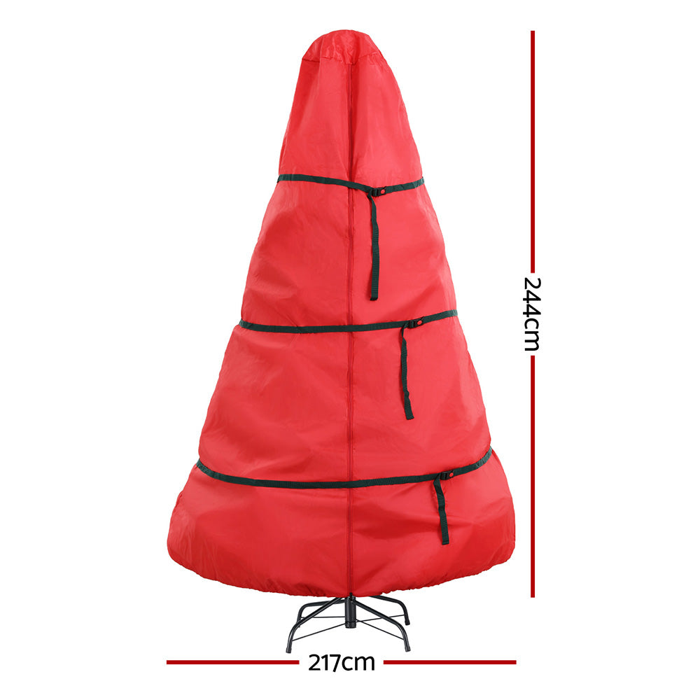 Jingle Jollys Christmas Tree Storage Bag Fits Up to 8ft Tree Xmas Bag Zipper Red-Occasions &gt; Christmas &gt; Christmas Decorations-PEROZ Accessories