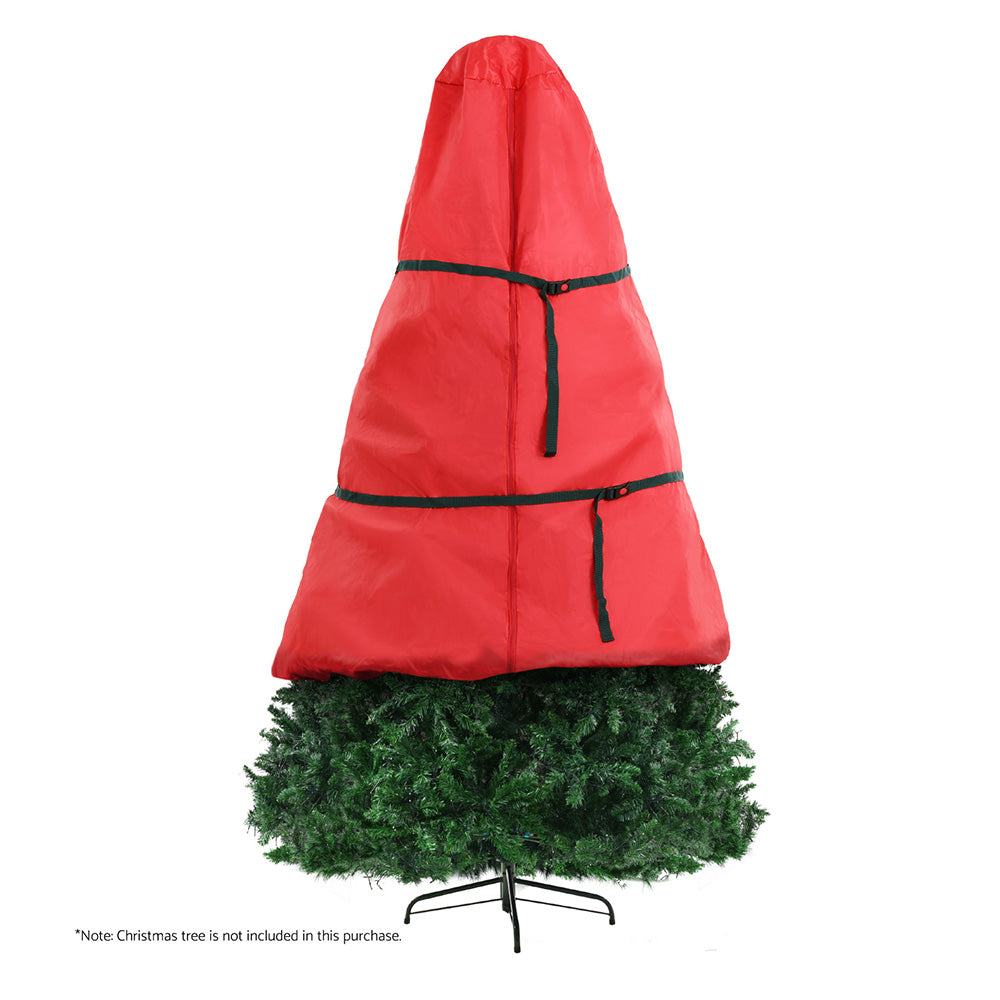 Jingle Jollys Christmas Tree Storage Bag Fits Up to 8ft Tree Xmas Bag Zipper Red-Occasions &gt; Christmas &gt; Christmas Decorations-PEROZ Accessories