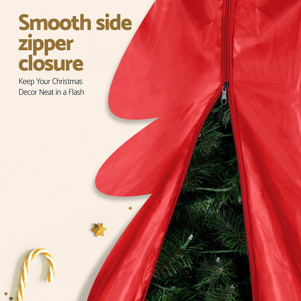 Jingle Jollys Christmas Tree Storage Bag Fits Up to 8ft Tree Xmas Bag Zipper Red-Occasions &gt; Christmas &gt; Christmas Decorations-PEROZ Accessories