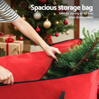 Jingle Jollys Christmas Tree Storage Bag Fits Up to 8ft Tree Xmas Bag Red-Home &amp; Garden &gt; Storage &gt; Clothing &amp; Wardrobe Storage-PEROZ Accessories