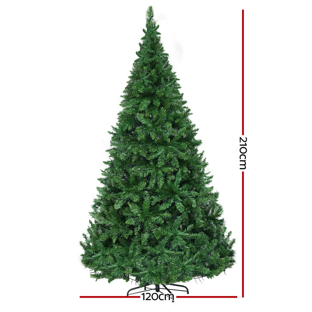 Jingle Jollys Christmas Tree 2.1m Xmas Tree Decorations 1134 LEDs-Christmas Trees-PEROZ Accessories