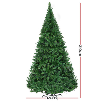 Jingle Jollys Christmas Tree 2.1m Xmas Tree Decorations 1134 LEDs-Christmas Trees-PEROZ Accessories