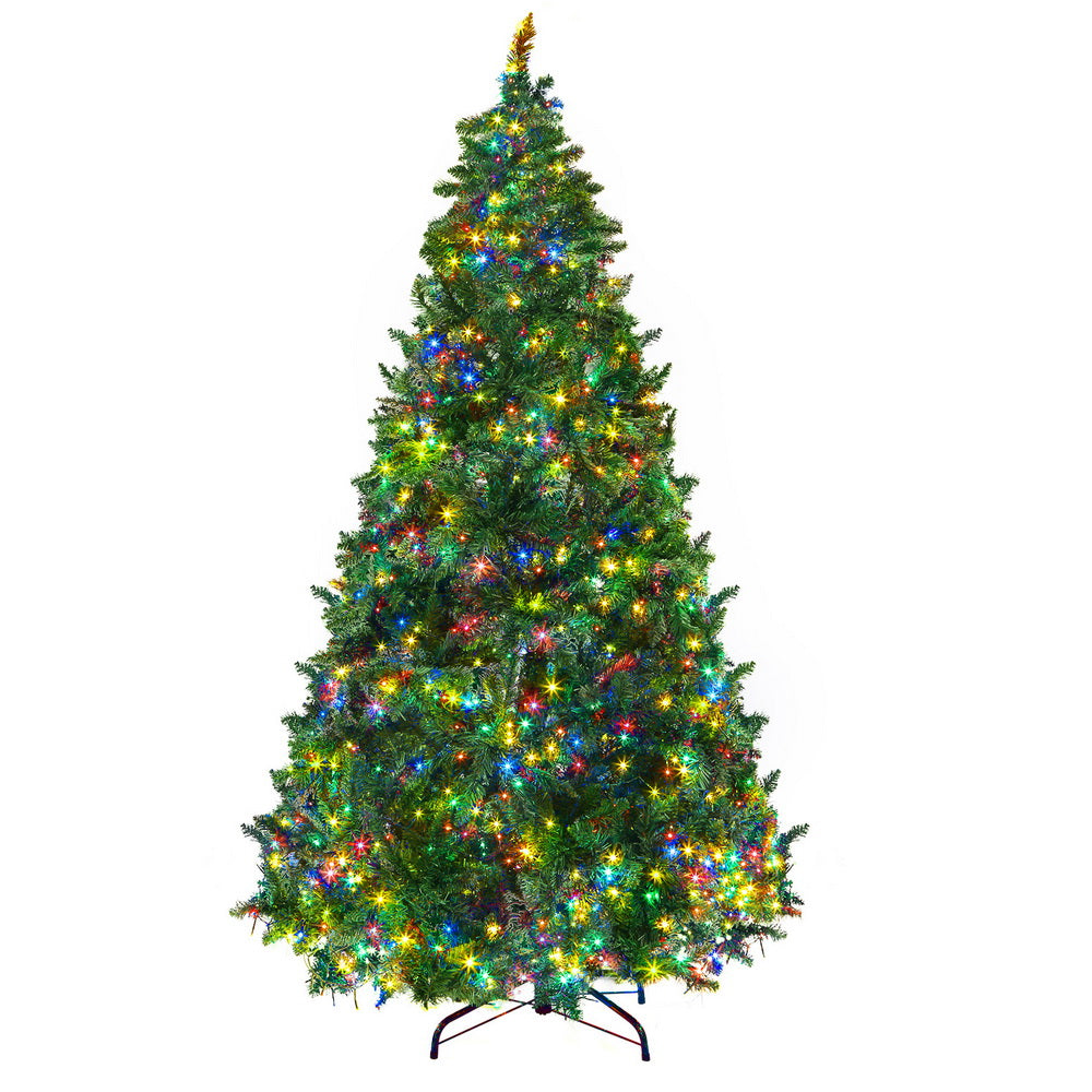 Jingle Jollys Christmas Tree 2.1m Xmas Tree Decoration 8 Light Mode Multi Colour-Occasions &gt; Christmas &gt; Christmas Trees-PEROZ Accessories