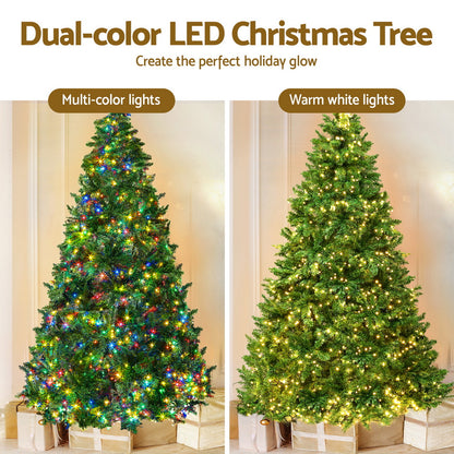 Jingle Jollys Christmas Tree 2.1m Xmas Tree Decoration 8 Light Mode Multi Colour-Christmas Trees-PEROZ Accessories