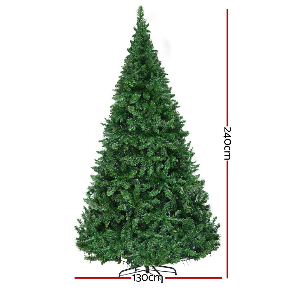 Jingle Jollys Christmas Tree 2.4m Xmas Tree Decorations 1488 LEDs-Occasions &gt; Christmas &gt; Christmas Trees-PEROZ Accessories