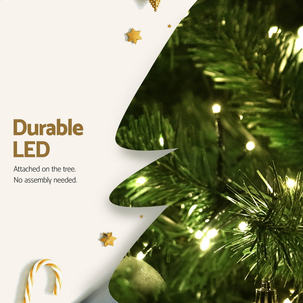 Jingle Jollys Christmas Tree 2.4m Xmas Tree Decorations 1488 LEDs-Christmas Trees-PEROZ Accessories