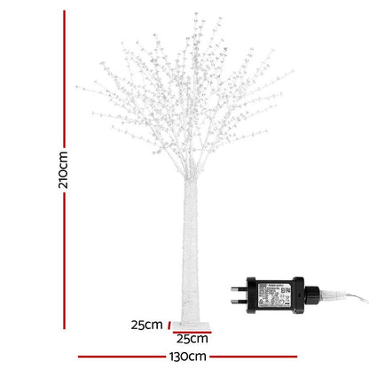 Jingle Jollys Christmas Tree 2.1m 780 LED Lights Cherry Blossom Trees Xmas Decor-Occasions &gt; Christmas &gt; Christmas Trees-PEROZ Accessories