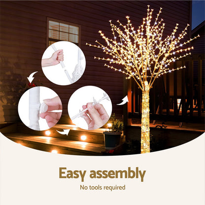 Jingle Jollys Christmas Tree 2.1m 780 LED Lights Cherry Blossom Trees Xmas Decor-Occasions &gt; Christmas &gt; Christmas Trees-PEROZ Accessories