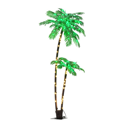 Jingle Jollys Christmas Tree 2.1m LED Lighted Xmas Palm Trees Party Decorations-Occasions &gt; Christmas &gt; Outdoor Decorations &amp; Lights-PEROZ Accessories