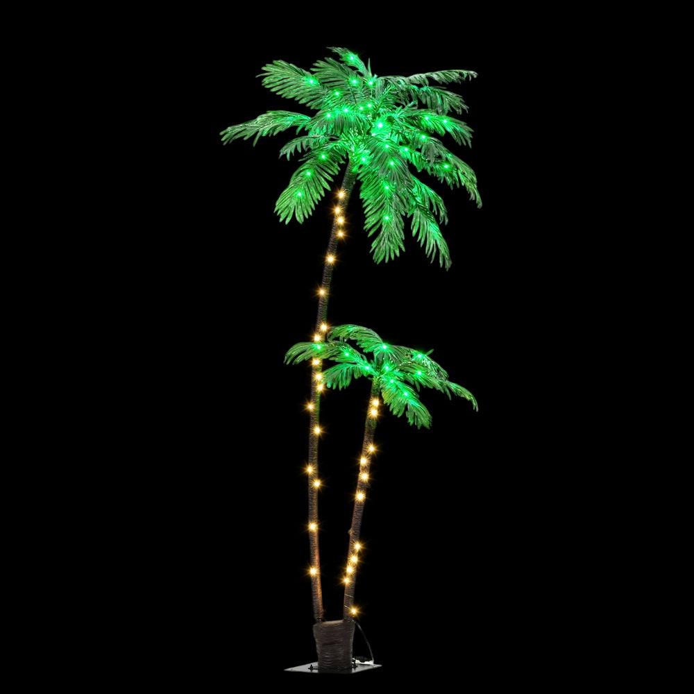 Jingle Jollys Christmas Tree 2.1m LED Lighted Xmas Palm Trees Party Decorations-Occasions &gt; Christmas &gt; Outdoor Decorations &amp; Lights-PEROZ Accessories