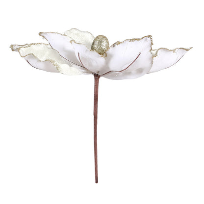 Jingle Jollys 14Pcs Christmas Tree Flower Set Xmas Garland Wreath Magnolia White-Occasions &gt; Christmas &gt; Christmas Decorations-PEROZ Accessories