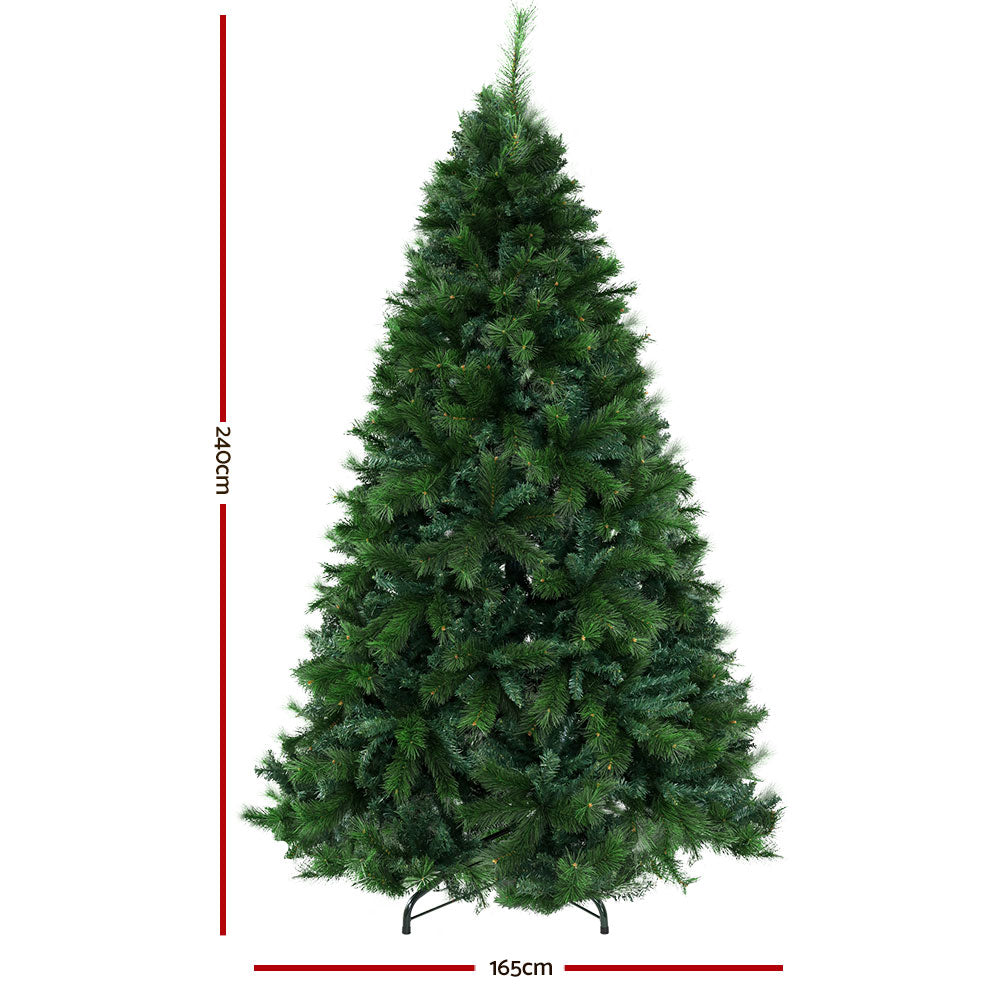 Jingle Jollys Christmas Tree 2.4M Xmas Tree Decorations Pine Needles 2100 Tips-Occasions &gt; Christmas &gt; Christmas Trees-PEROZ Accessories