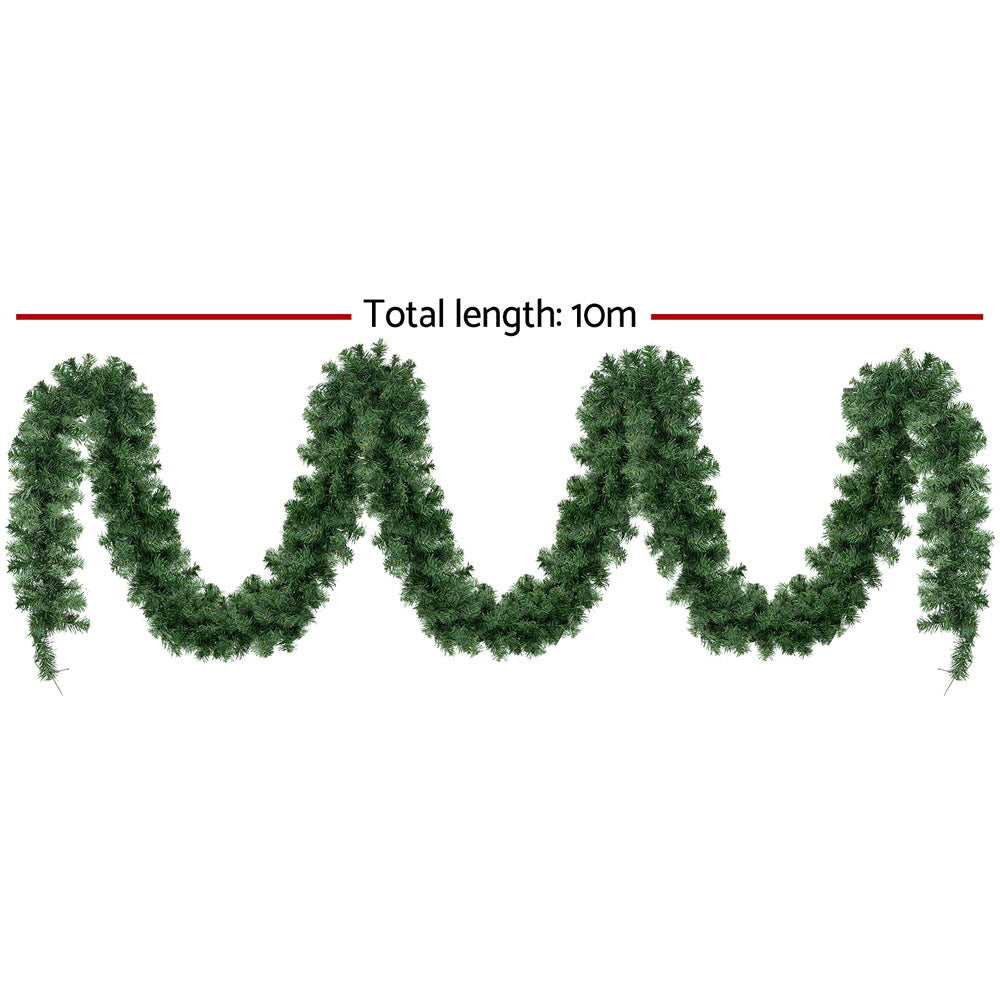 Jingle Jollys 10M Christmas Garland LED Lights Party Xmas Decorations 700 TIPS-Occasions &gt; Christmas &gt; Christmas Wreaths &amp; Garlands-PEROZ Accessories