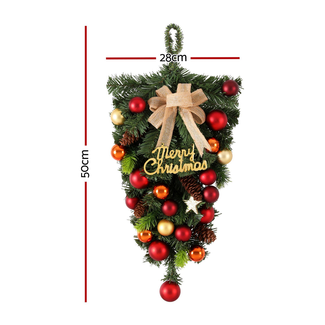 Jingle Jollys Hanging Christmas Garland 50CM Ornaments Party Decorations-Occasions > Christmas > Christmas Wreaths &amp; Garlands-PEROZ Accessories