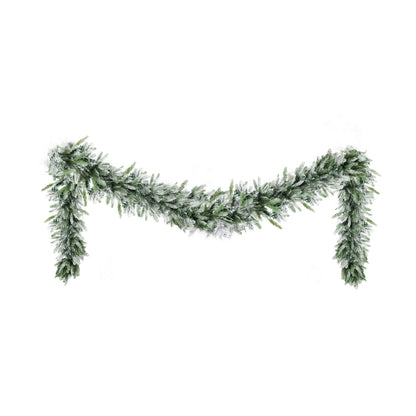 Jingle Jollys 3M Christmas Garland Pre-lit LED Lights Snow Frosted Tips Decor-Occasions &gt; Christmas &gt; Christmas Wreaths &amp; Garlands-PEROZ Accessories