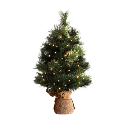 Jingle Jollys Tabletop Christmas Tree 60CM 8 Light Modes Timer Function-Occasions &gt; Christmas &gt; Christmas Trees-PEROZ Accessories