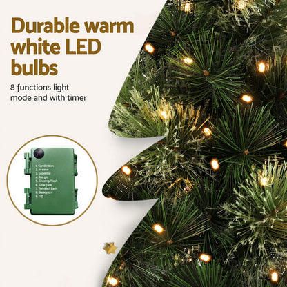 Jingle Jollys Tabletop Christmas Tree 60CM 8 Light Modes Timer Function-Occasions &gt; Christmas &gt; Christmas Trees-PEROZ Accessories