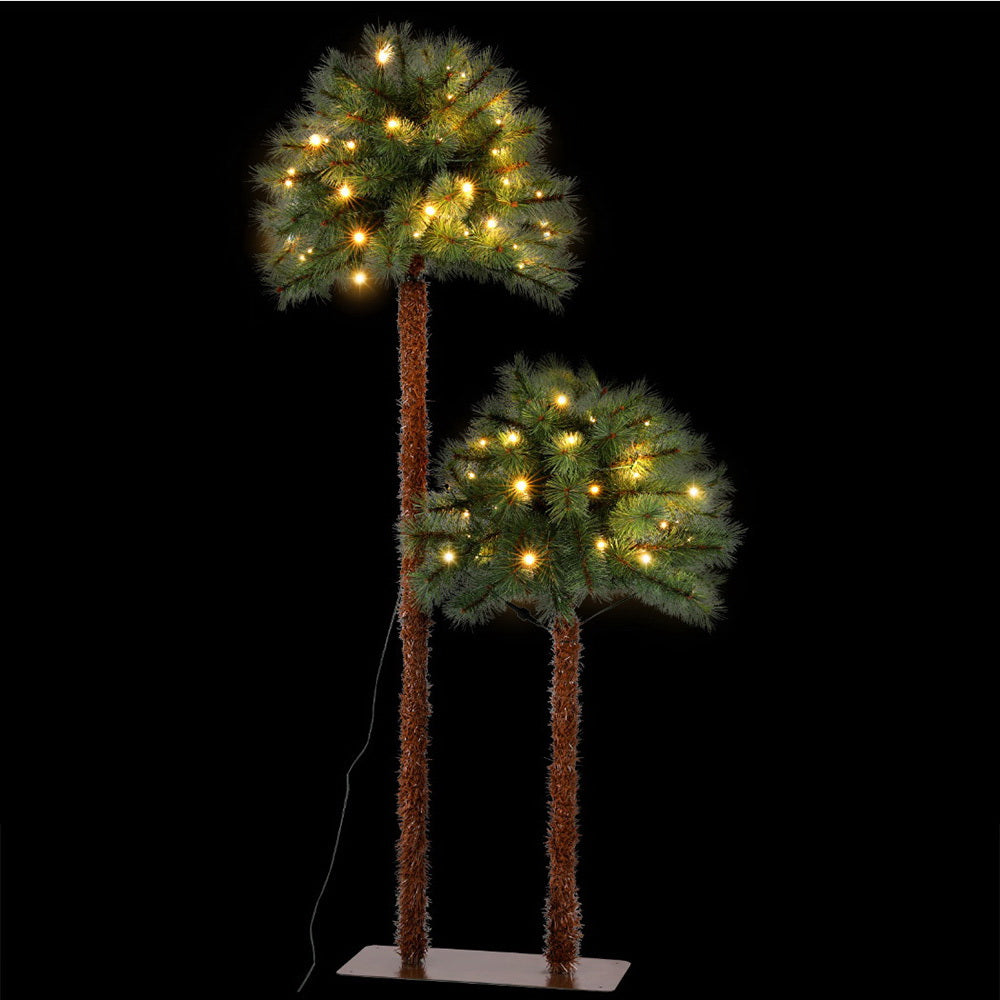 Jingle Jollys Christmas Tree 1.5+1m LED Xmas Palm Tree Party Decorations 2 in 1-Occasions &gt; Christmas &gt; Christmas Trees-PEROZ Accessories