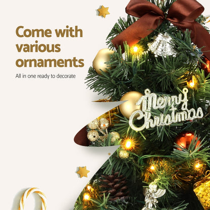 Jingle Jollys Tabletop Christmas Tree 60CM LED Xmas Tree Tree Topper Ornaments-Occasions &gt; Christmas &gt; Christmas Trees-PEROZ Accessories