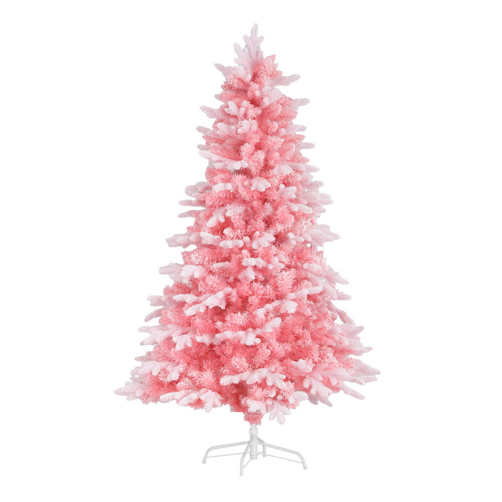 Jingle Jollys Christmas Tree 1.8m Pink Xmas Tree Snowy Party Decor 810 Tips-Occasions &gt; Christmas &gt; Christmas Trees-PEROZ Accessories