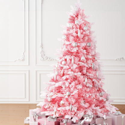 Jingle Jollys Christmas Tree 1.8m Pink Xmas Tree Snowy Party Decor 810 Tips-Occasions &gt; Christmas &gt; Christmas Trees-PEROZ Accessories