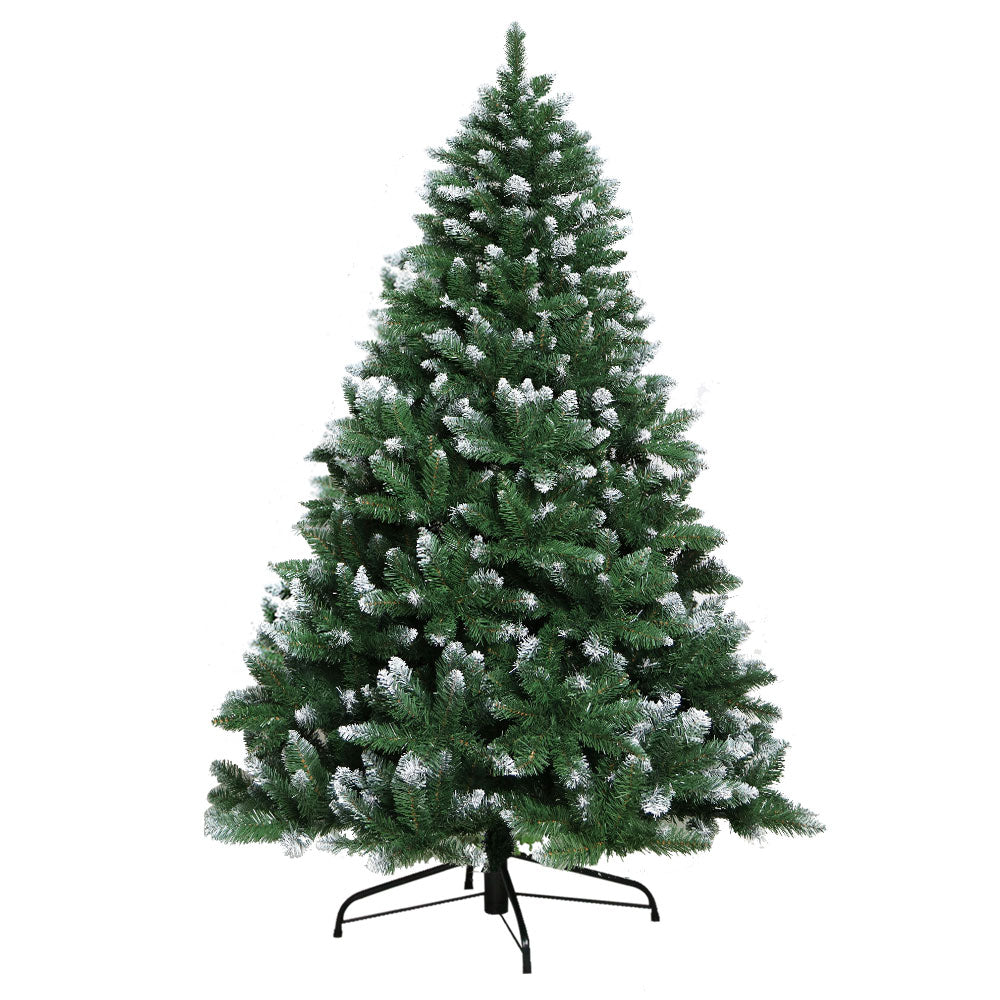 Jingle Jollys Christmas Tree 2.1m Snowy Xmas Tree Decoration 905 Tips-Occasions &gt; Christmas &gt; Christmas Trees-PEROZ Accessories