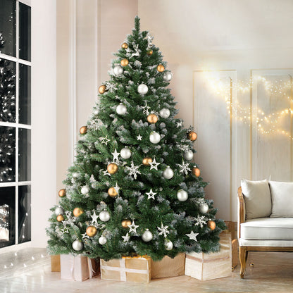 Jingle Jollys Christmas Tree 2.1m Snowy Xmas Tree Decoration 905 Tips-Occasions &gt; Christmas &gt; Christmas Trees-PEROZ Accessories
