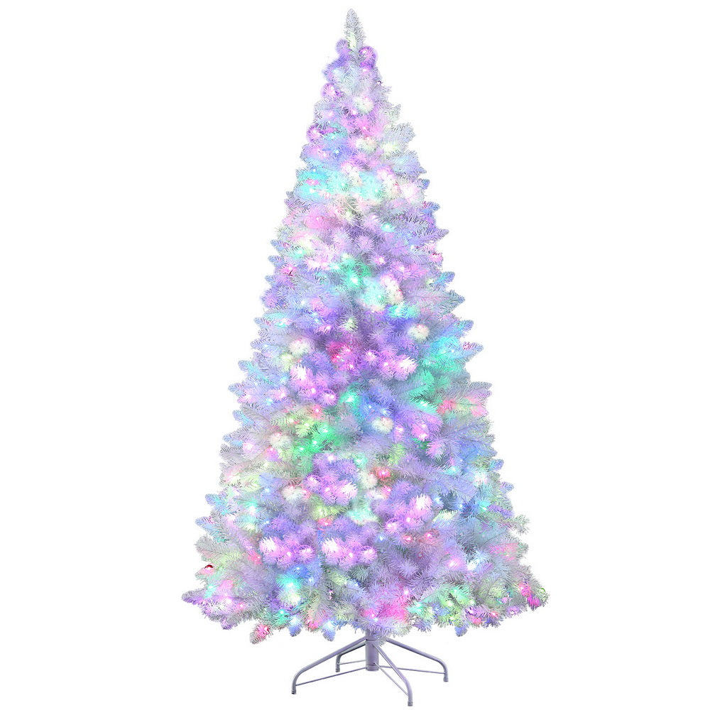 Jingle Jollys Christmas Tree 2.1m RGB Remote Xmas Party Decorations 1310 Tips-Christmas Trees-PEROZ Accessories