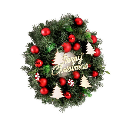 Jingle Jollys Christmas Wreath 40CM Xmas Garland Baubles Ornaments Party Decor-Occasions &gt; Christmas &gt; Christmas Wreaths &amp; Garlands-PEROZ Accessories