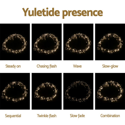 Jingle Jollys 3X3M Christmas Lights Curtain String Light 300 LED Warm White-Occasions &gt; Christmas &gt; Outdoor Decorations &amp; Lights-PEROZ Accessories