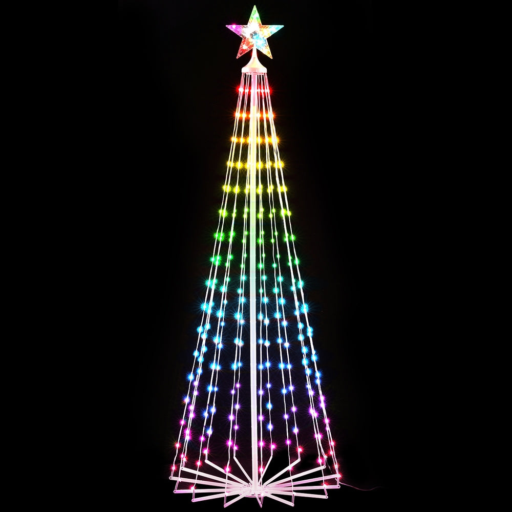Jingle Jollys Christmas Tree 1.8m 265 RGB LED Fairy Lights Xmas Trees Decoration-Occasions &gt; Christmas &gt; Christmas Trees-PEROZ Accessories