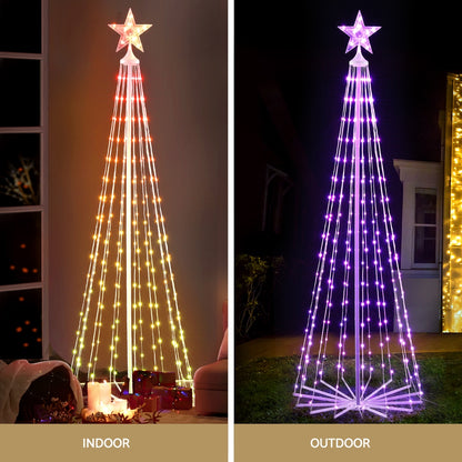 Jingle Jollys Christmas Tree 1.8m 265 RGB LED Fairy Lights Xmas Trees Decoration-Occasions &gt; Christmas &gt; Christmas Trees-PEROZ Accessories