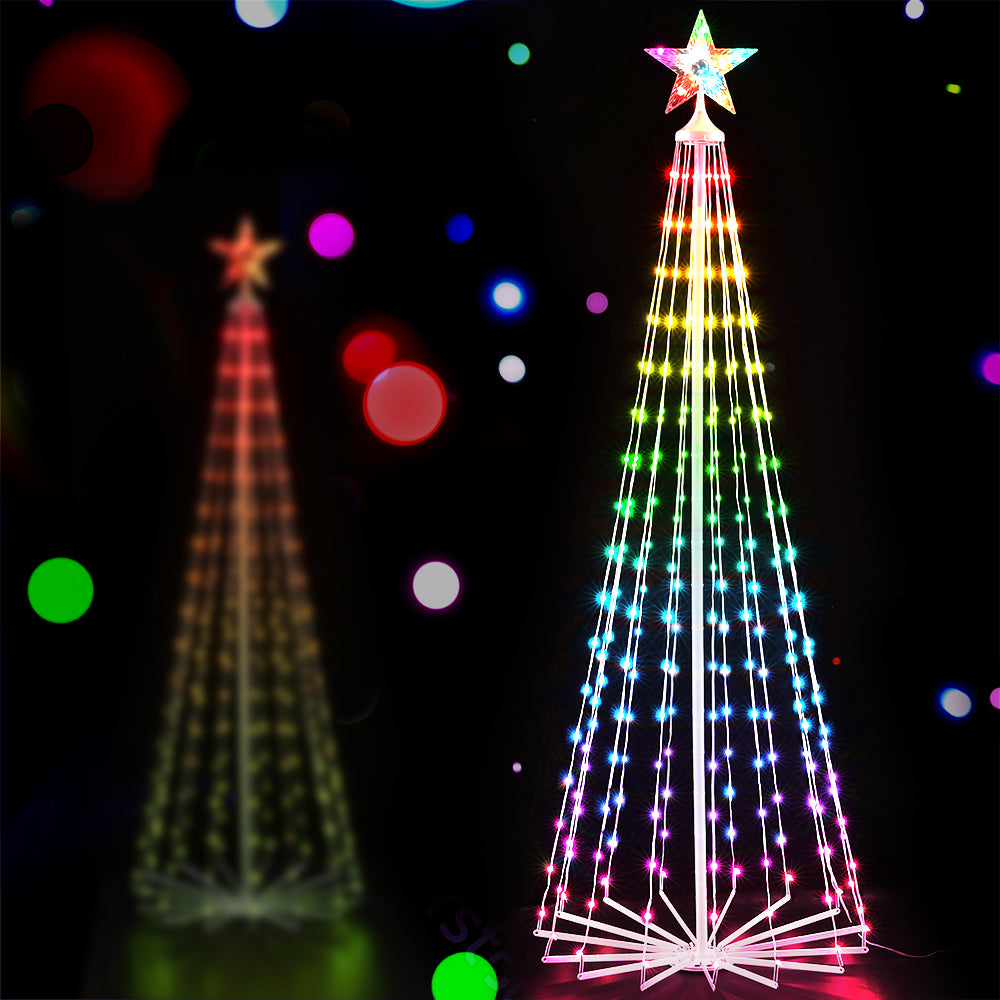 Jingle Jollys Christmas Tree 1.8m 265 RGB LED Fairy Lights Xmas Trees Decoration-Occasions &gt; Christmas &gt; Christmas Trees-PEROZ Accessories