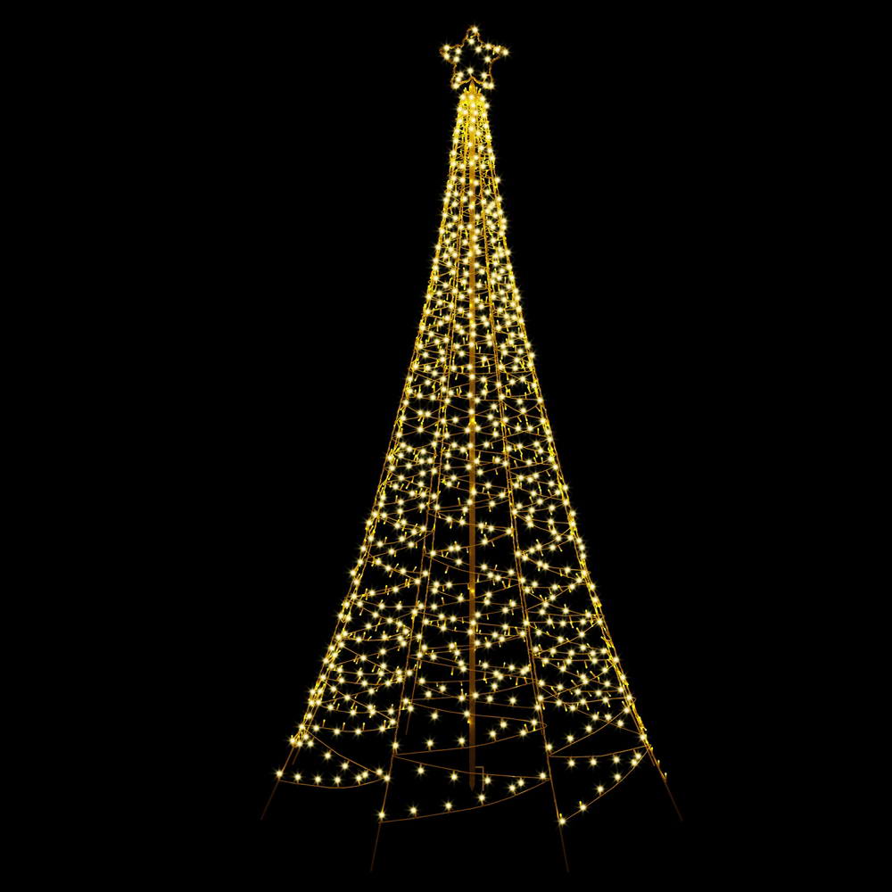 Jingle Jollys Solar Christmas Tree 3.6m 800 LED Net Lights Xmas Trees Decoration-Occasions &gt; Christmas &gt; Outdoor Decorations &amp; Lights-PEROZ Accessories