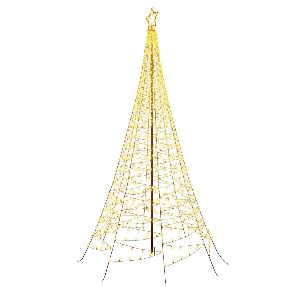 Jingle Jollys Solar Christmas Tree 3.6m 800 LED Net Lights Xmas Trees Decoration-Occasions &gt; Christmas &gt; Outdoor Decorations &amp; Lights-PEROZ Accessories