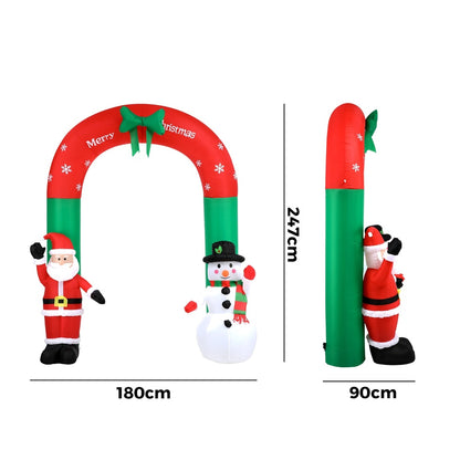 Mazam Christmas Archway Inflatable with LED Lights-Christmas Inflatable-PEROZ Accessories